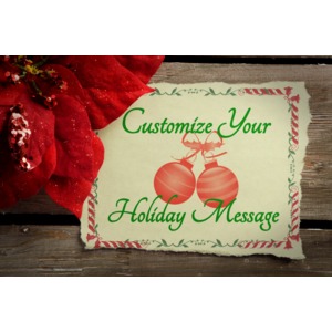 Poinsettia Note Custom Customizable PowerPoint clipart graphic preview.