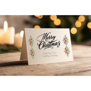 Christmas Card  Greeting Customizable PowerPoint clipart graphic preview.