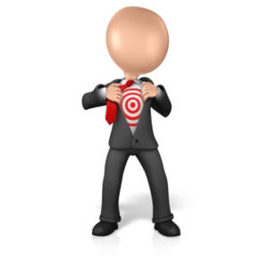 Figure Open Chest Target PowerPoint clipart graphic preview.
