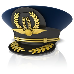 Pilots Cap PowerPoint clipart graphic preview.