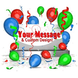 Party Scene With Custom Card Customizable PowerPoint clipart graphic preview.
