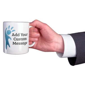 Business Coffee Mug Custom Customizable PowerPoint clipart graphic preview.