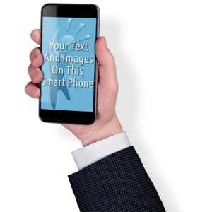 Smart Phone Business Custom Customizable PowerPoint clipart graphic preview.