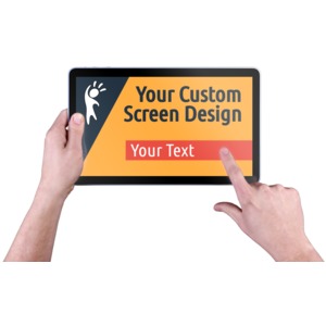 Hands Touch Tablet Custom Customizable PowerPoint clipart graphic preview.