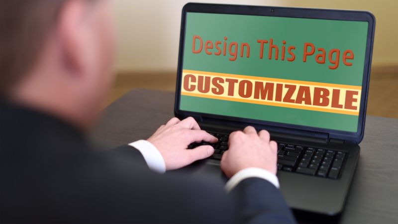 High-resolution customizable clipart of Business Person On Computer Custom, designed for digital transformation strategies, enterprise software training, and advanced information technology frameworks.