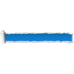 Paper Scroll Tear One PowerPoint clipart graphic preview.