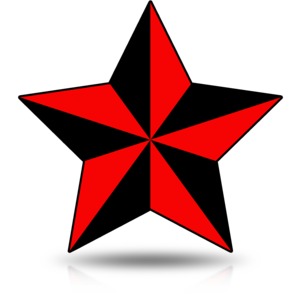 Precise Nautical Star PowerPoint clipart graphic preview.