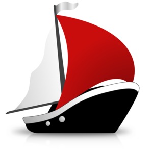 Simple Ship Sailing PowerPoint clipart graphic preview.
