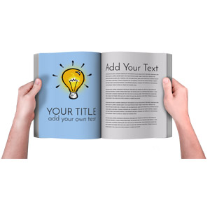 Hands Holding Book Custom Customizable PowerPoint clipart graphic preview.