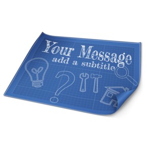 Custom Blueprint Paper Customizable PowerPoint clipart graphic preview.