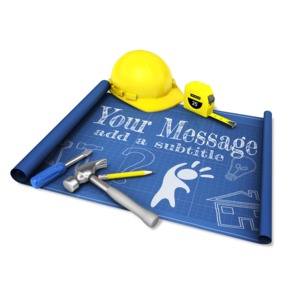 Custom Blueprint Tools Customizable PowerPoint clipart graphic preview.