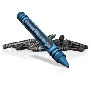 Custom Standout Crayon Customizable PowerPoint clipart graphic preview.