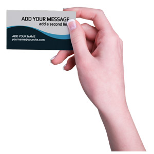 Female Hand Business Card Custom Customizable PowerPoint clipart graphic preview.