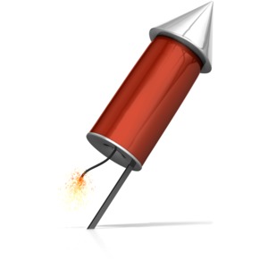 Rocket Ready To Launch PowerPoint clipart graphic preview.