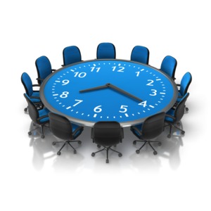 Meeting Time Table PowerPoint clipart graphic preview.