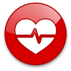 Heartbeat Wave Button PowerPoint clipart graphic preview.