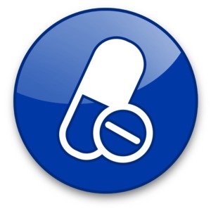 Medicine Pills Button PowerPoint clipart graphic preview.