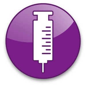 Syringe Button PowerPoint clipart graphic preview.