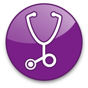 Stethoscope Button PowerPoint clipart graphic preview.