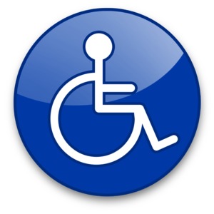 Handicap Button PowerPoint clipart graphic preview.