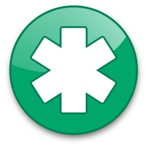 Star of Life Button PowerPoint clipart graphic preview.