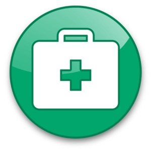 Medical Briefcase Button PowerPoint clipart graphic preview.
