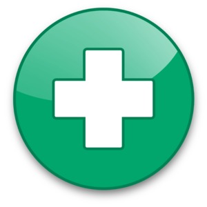 Medical Cross Button PowerPoint clipart graphic preview.