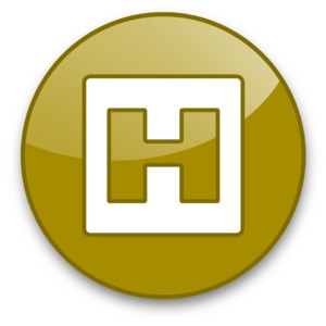 Hospital Button PowerPoint clipart graphic preview.