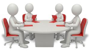 Conference Meeting PowerPoint clipart graphic preview.