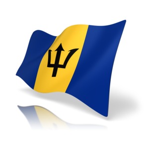 Barbados Flag PowerPoint clipart graphic preview.