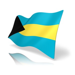 Bahamas Flag PowerPoint clipart graphic preview.