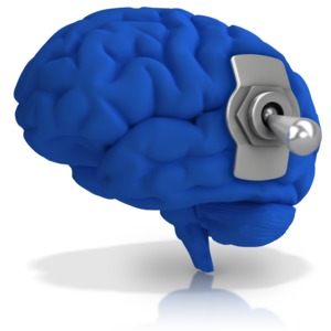 Brain Switched Off PowerPoint clipart graphic preview.