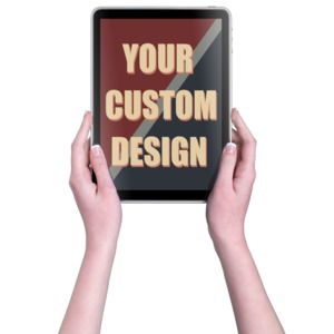 Hands Touch Tablet Vert Female Custom Customizable PowerPoint clipart graphic preview.