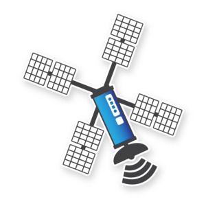 Satellite Two PowerPoint clipart graphic preview.
