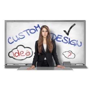 Young Woman White Board Custom Customizable PowerPoint clipart graphic preview.