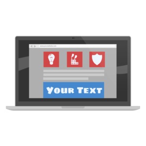 Modern Laptop Customizable PowerPoint clipart graphic preview.