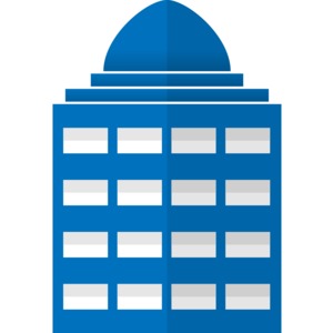 City Office Building PowerPoint clipart graphic preview.