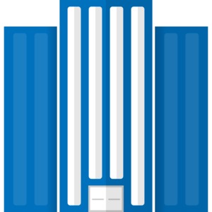 High End City Building PowerPoint clipart graphic preview.