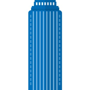City High Rise Building PowerPoint clipart graphic preview.