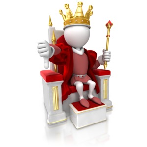 King Give Thumbs Down PowerPoint clipart graphic preview.