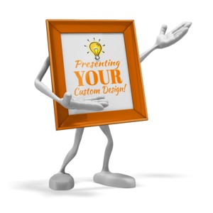 Picture Frame Presenter Customizable PowerPoint clipart graphic preview.