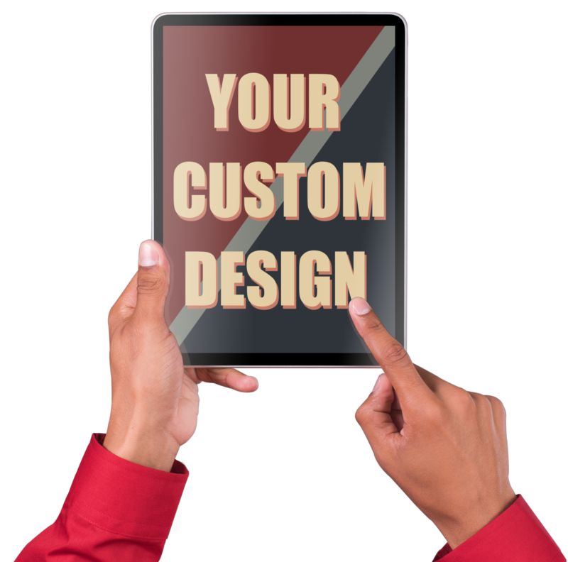 High-resolution customizable clipart of Hands Touch Tablet Vert Male Custom, designed for digital transformation strategies, enterprise software training, and advanced information technology frameworks.