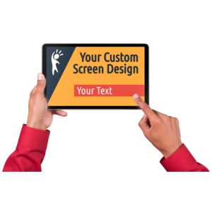 Hands Touch Tablet Male Custom Customizable PowerPoint clipart graphic preview.