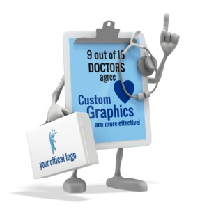 Doctor Clipboard Customizable PowerPoint clipart graphic preview.