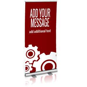 Single Custom Roller Banner Customizable PowerPoint clipart graphic preview.