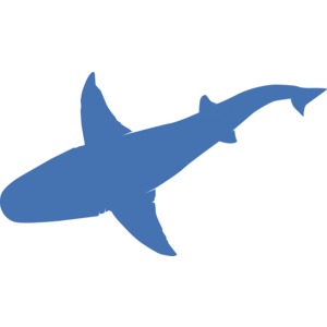 Top Shark Body Silhouette PowerPoint clipart graphic preview.