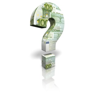 Euro Money Question Mark PowerPoint clipart graphic preview.