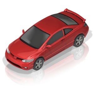 Compact Car PowerPoint clipart graphic preview.