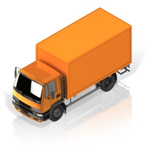 Delivery Truck PowerPoint clipart graphic preview.