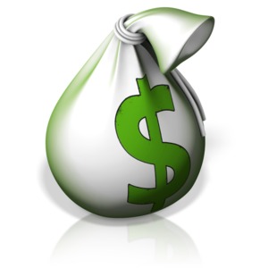 Money Bag PowerPoint clipart graphic preview.